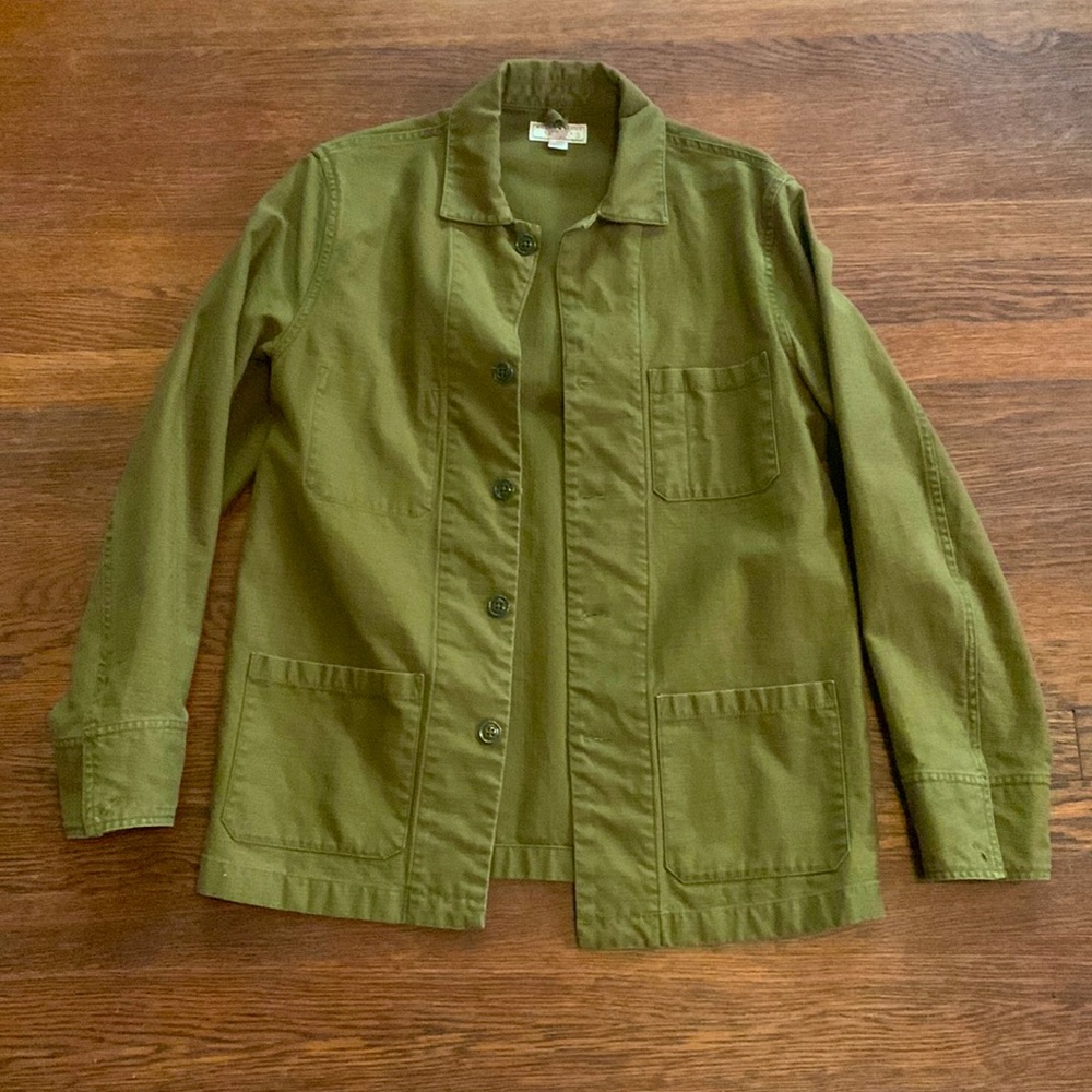 J. Crew / Wallace and Barnes collaboration green chore jacket